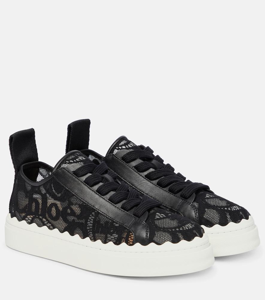 chloé lauren lace sneakers