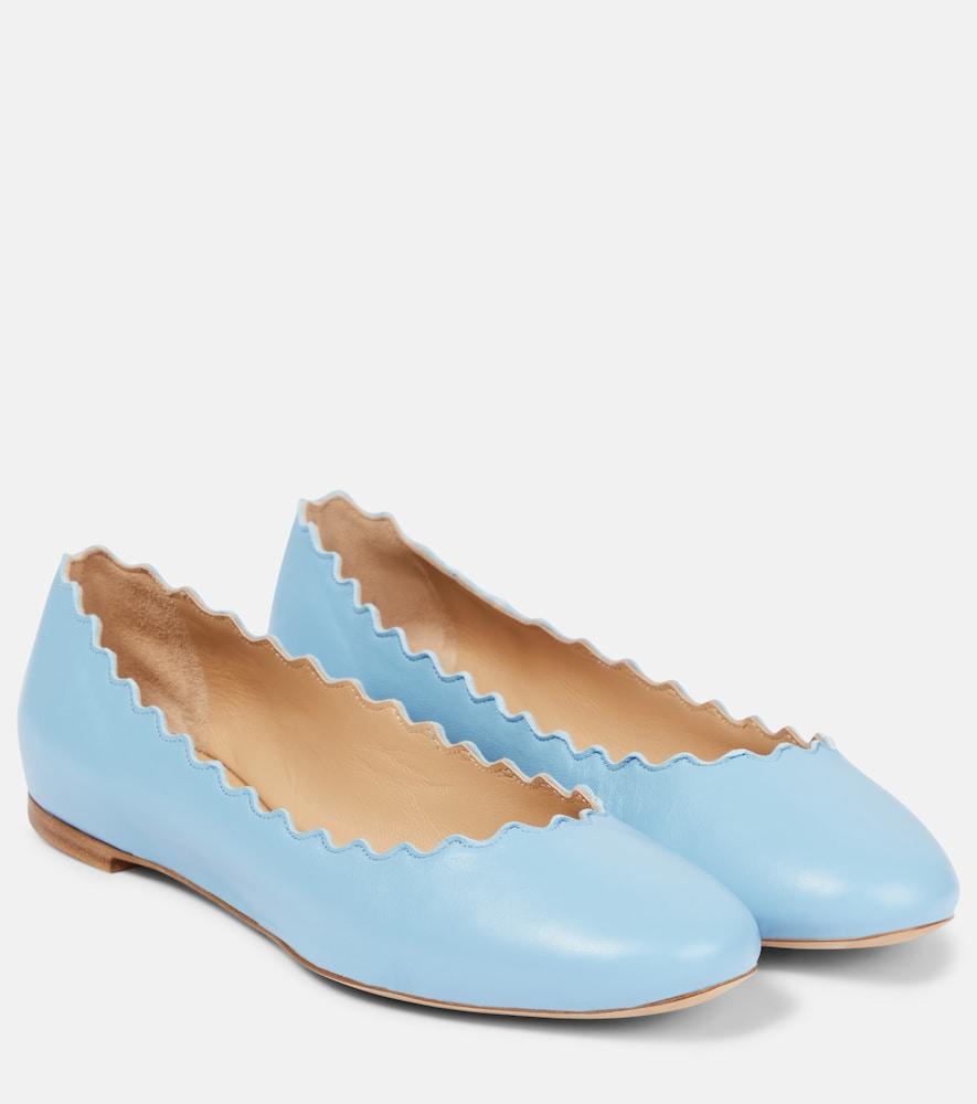 chloé lauren leather ballet flats