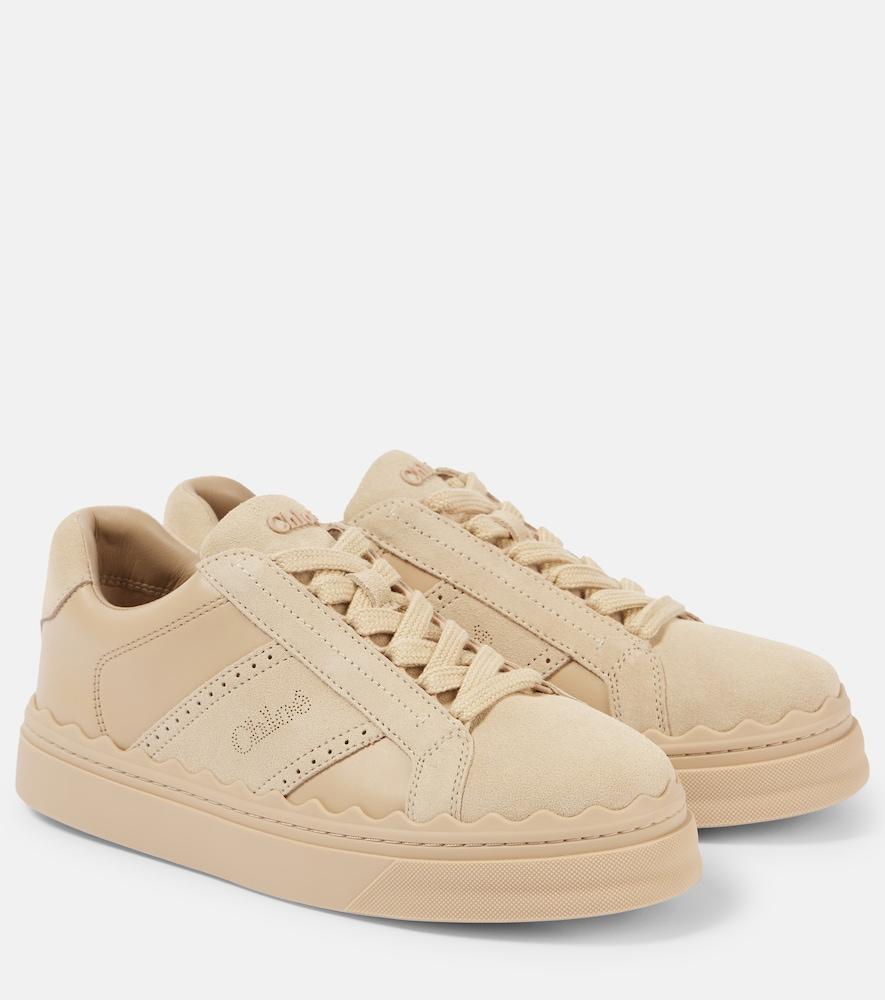 chloé lauren leather sneakers