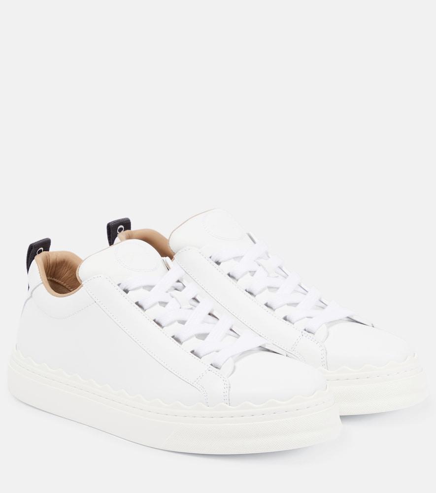 chloé lauren leather sneakers