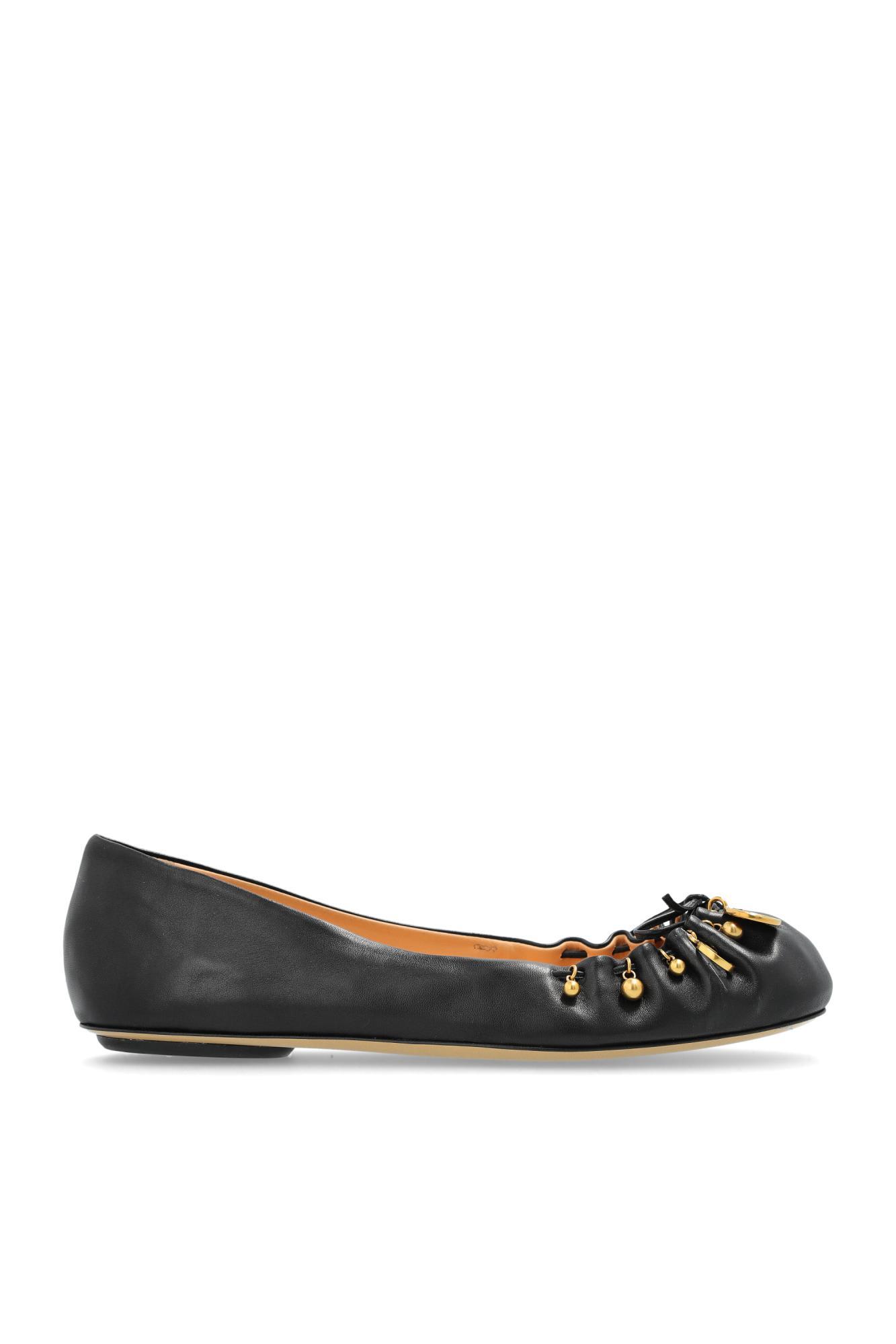 chloé leather ballet flats
