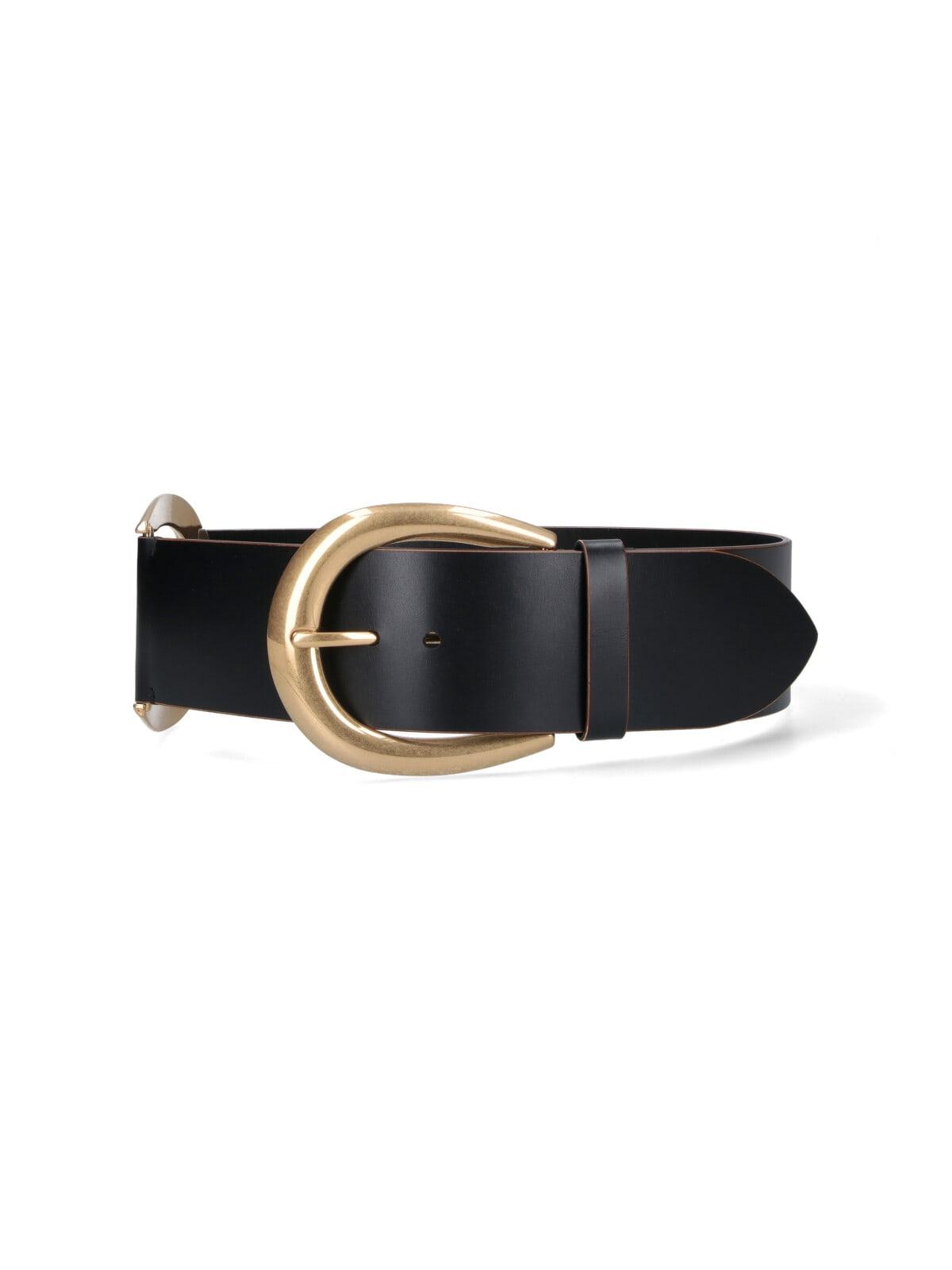 chloé leather belt with buckle