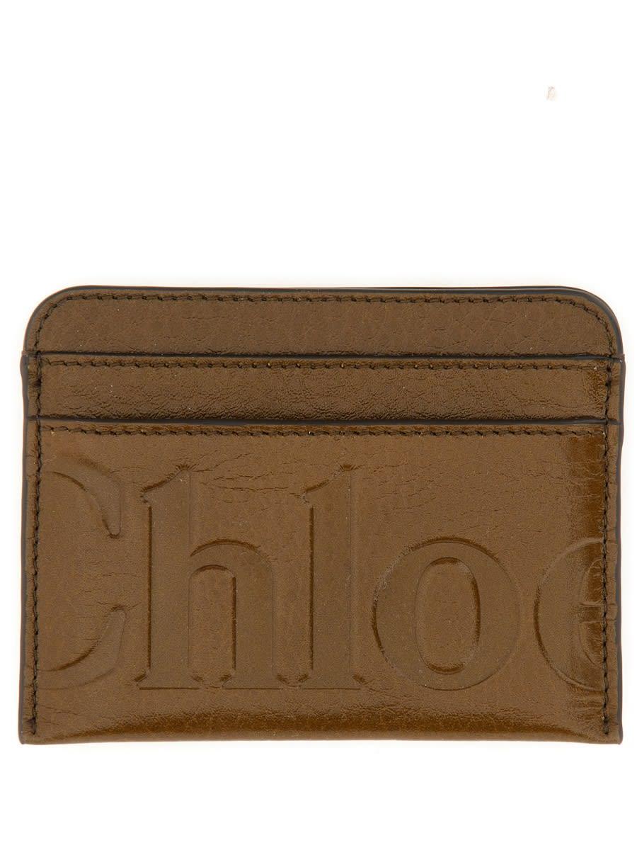 chloé leather card holder