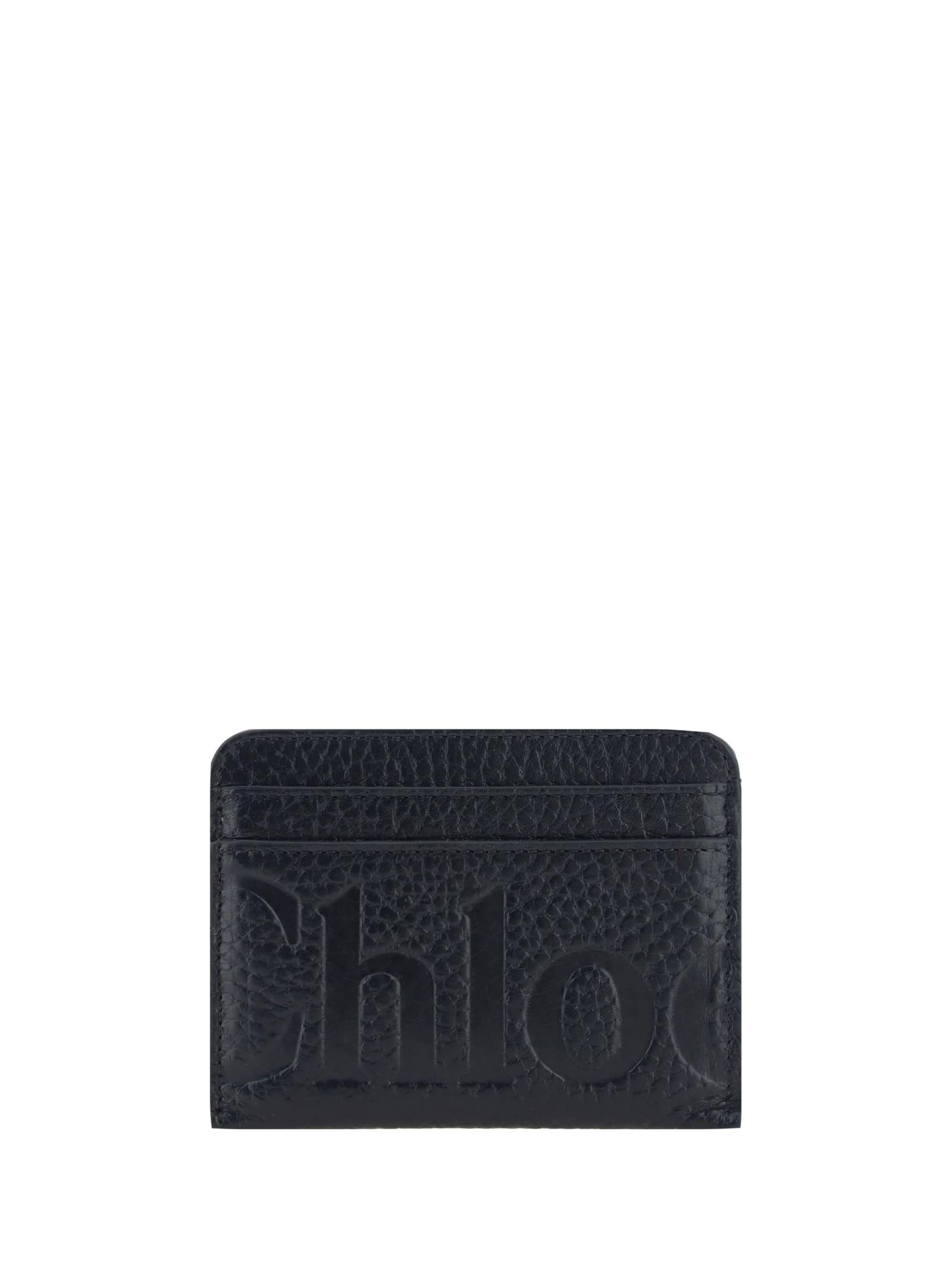 chloé leather card holder