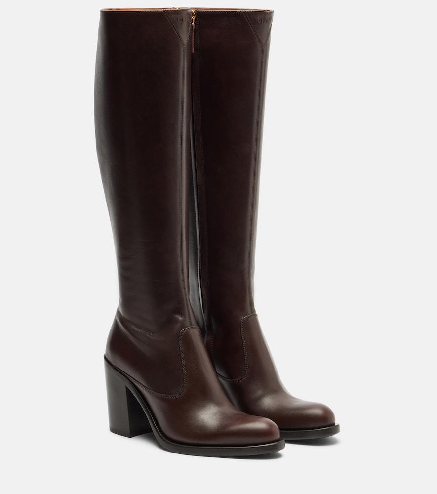 chloé leather knee
