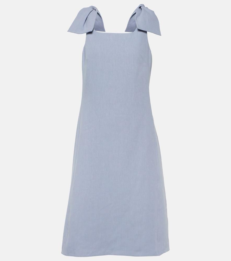 chloé linen midi dress