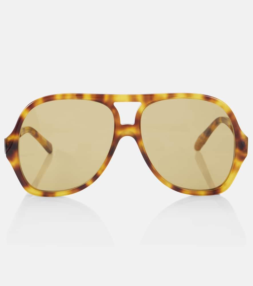 chloé logo aviator sunglasses