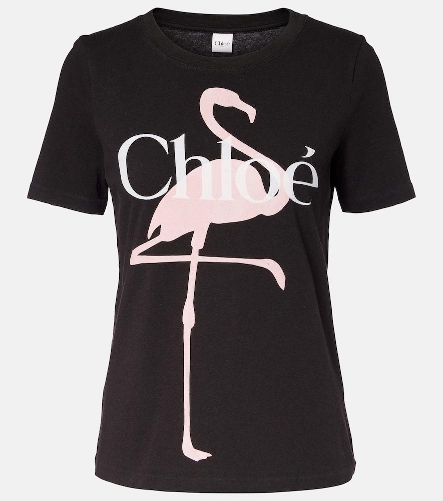 chloé logo cotton jersey t