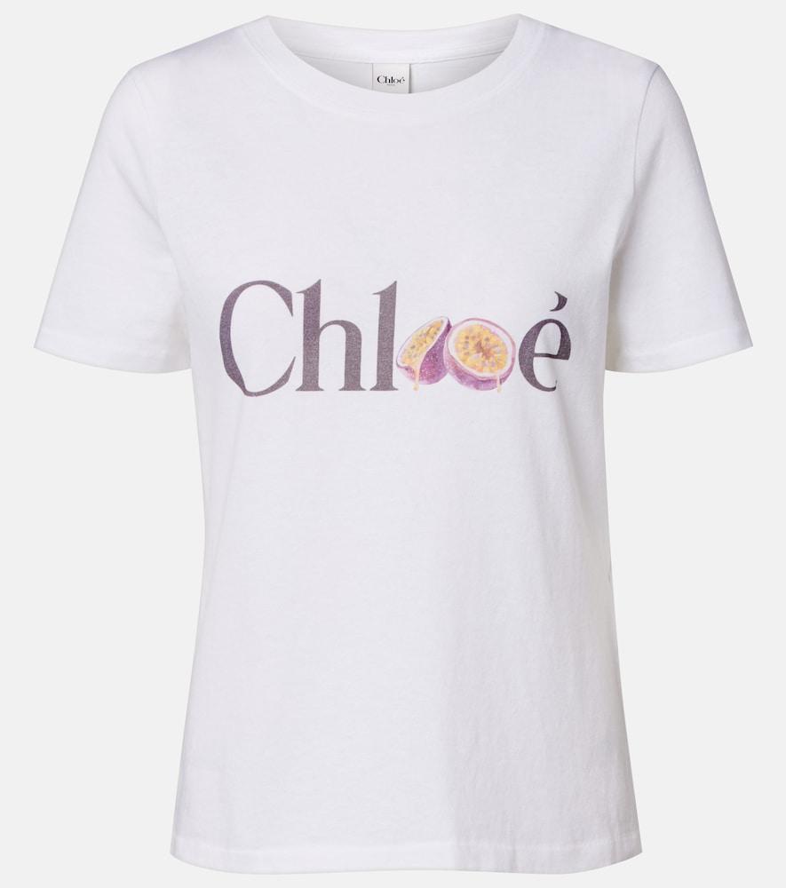 chloé logo cotton jersey t
