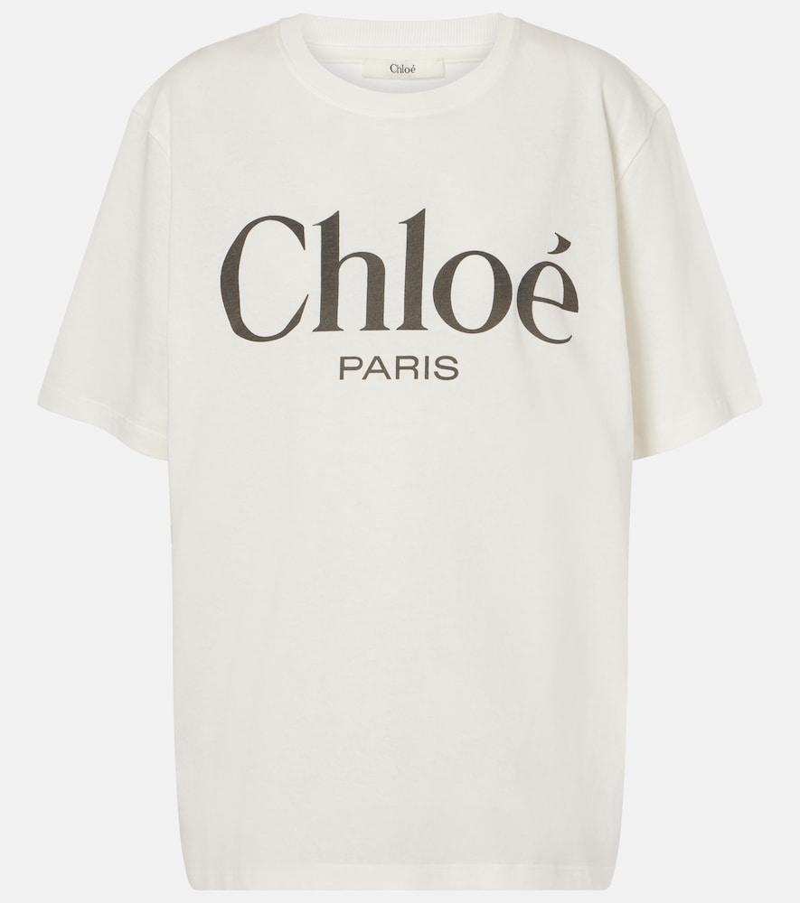 chloé logo cotton jersey t