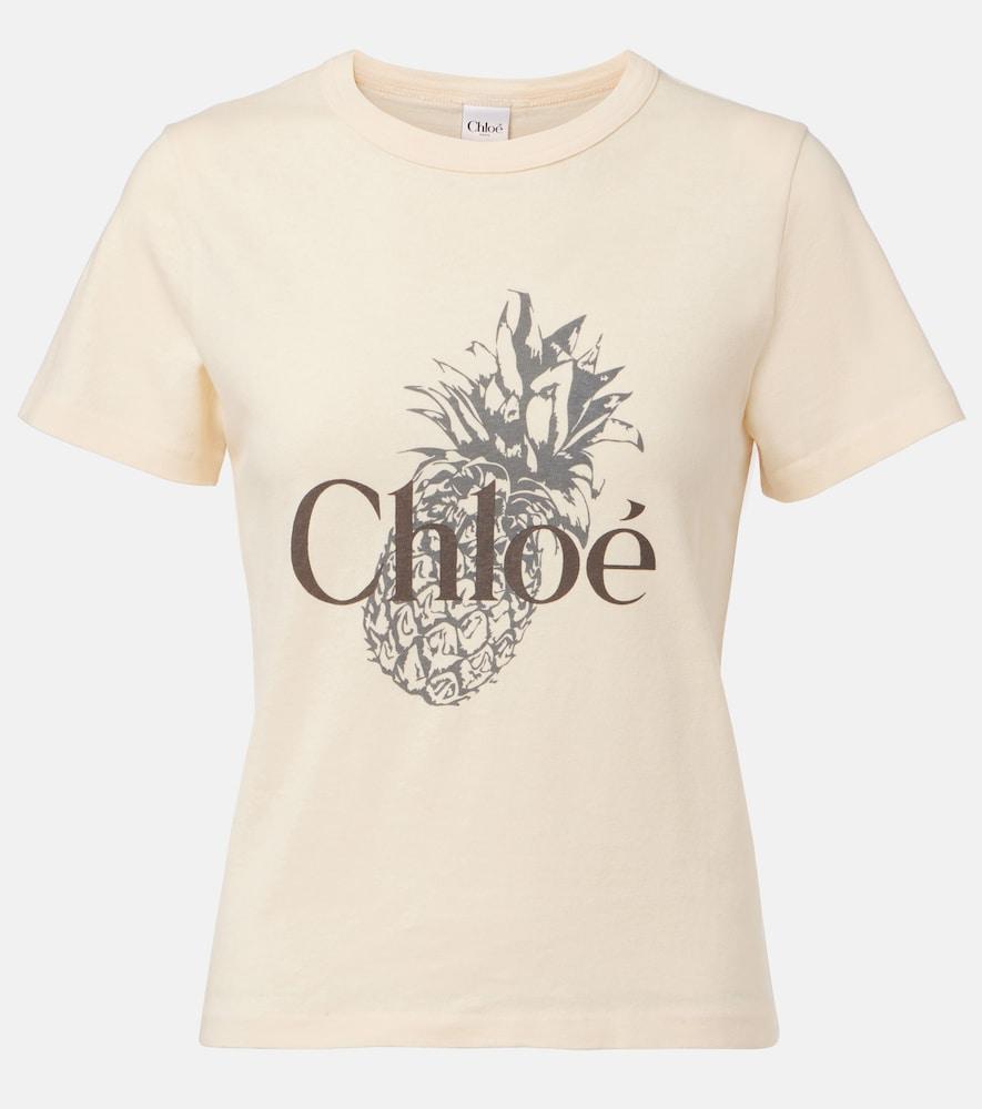 chloé logo cotton jersey t