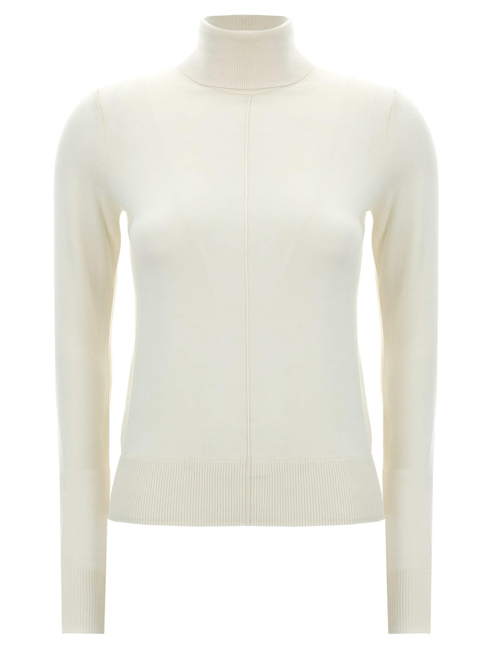 chloé logo embroidery turtleneck sweater