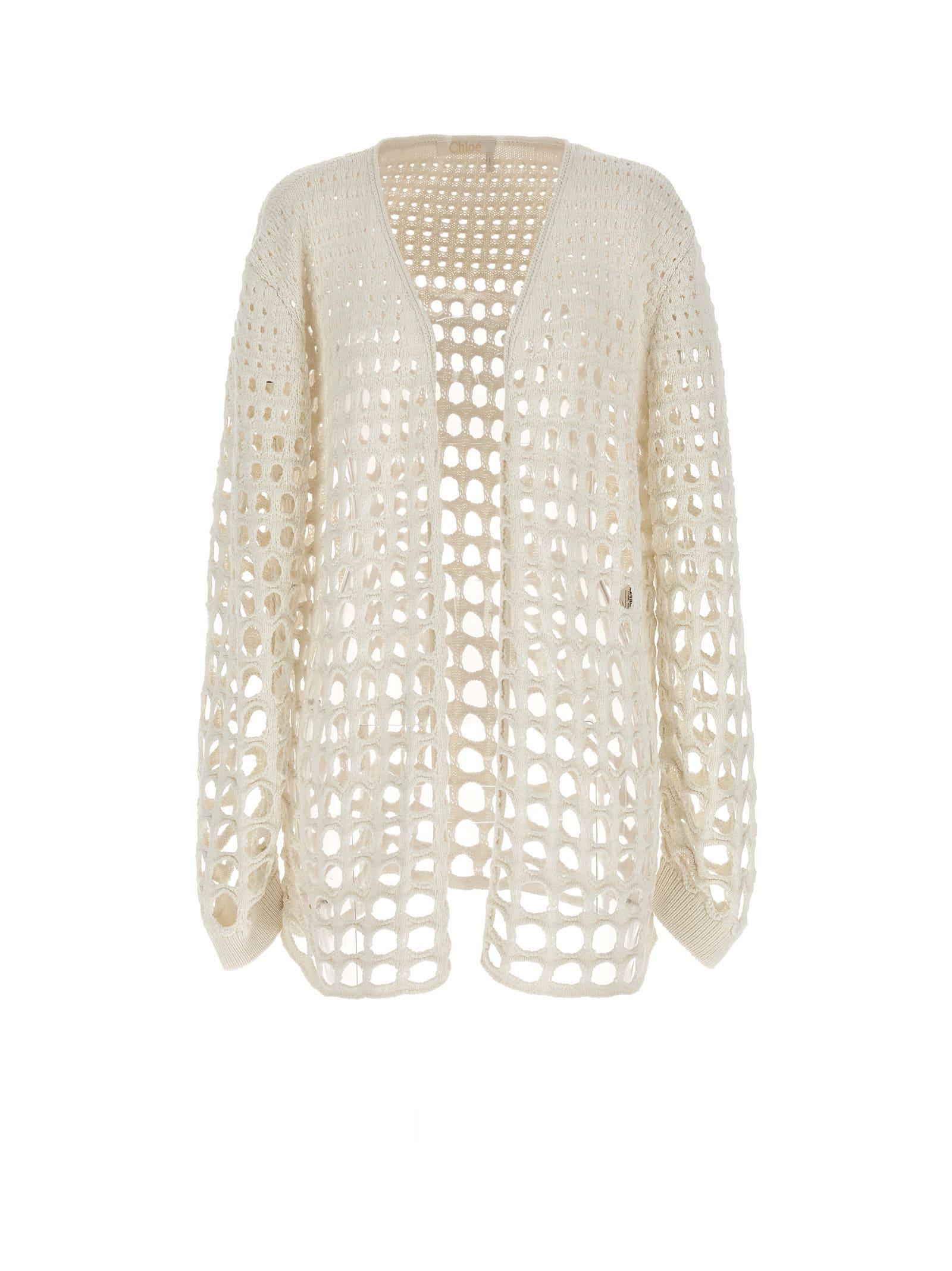 chloé macramé cardigan