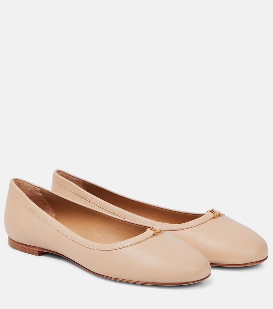 chloé marcie leather ballet flats