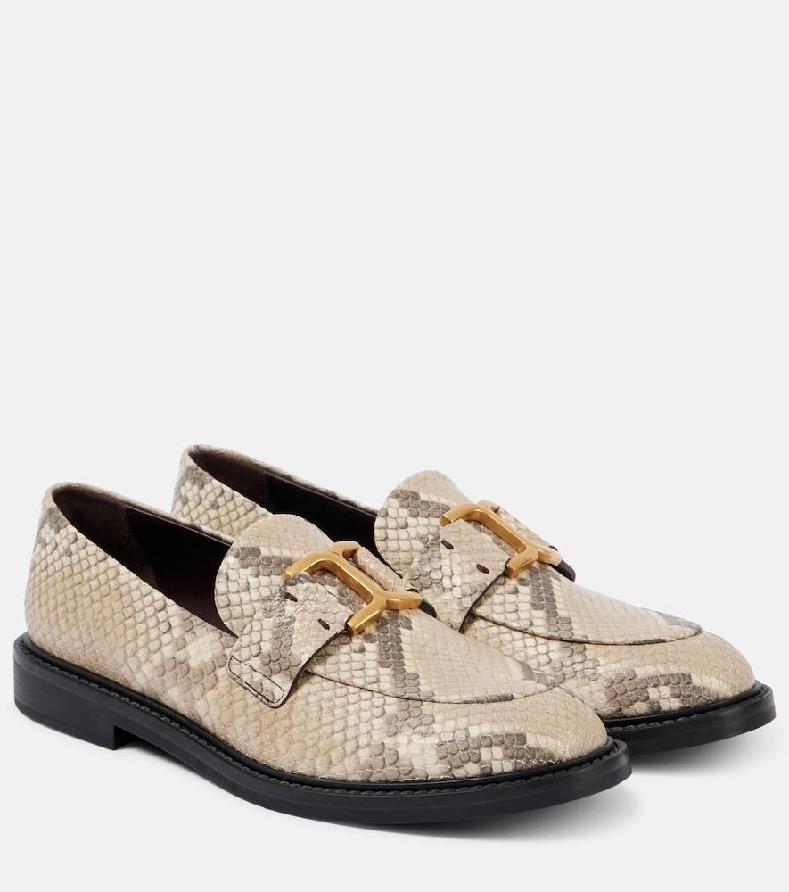 chloé marcie leather loafers