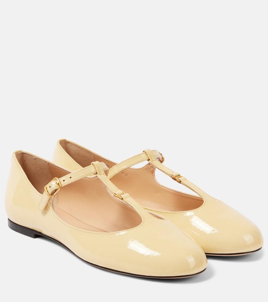 chloé marcie patent leather mary jane flats