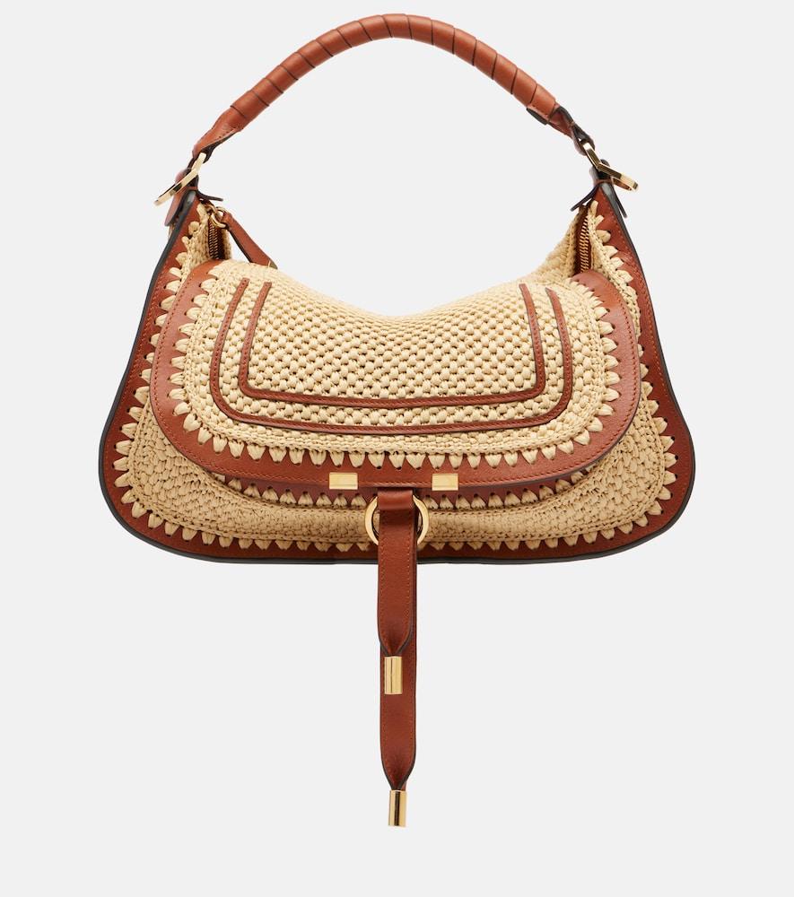 chloé marcie small raffia