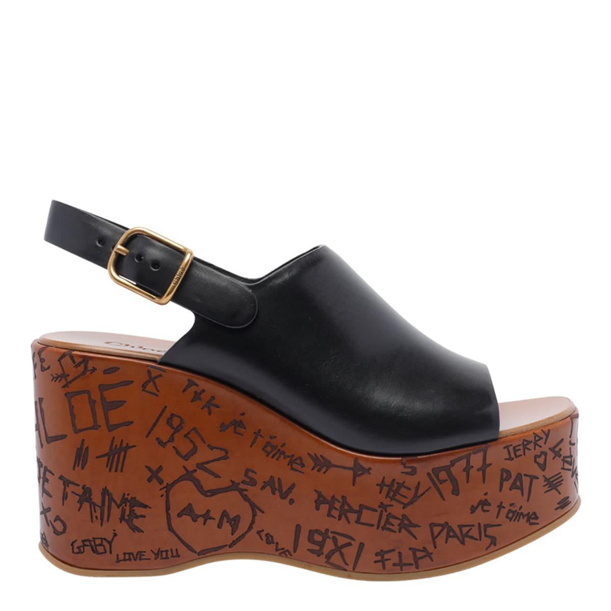 chloé maxime wedge sandals