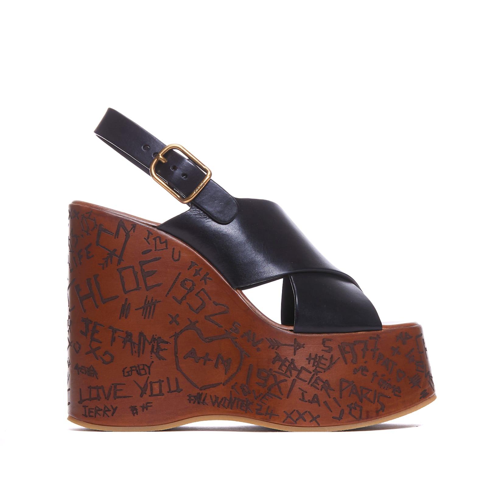 chloé maxime wedge sandals