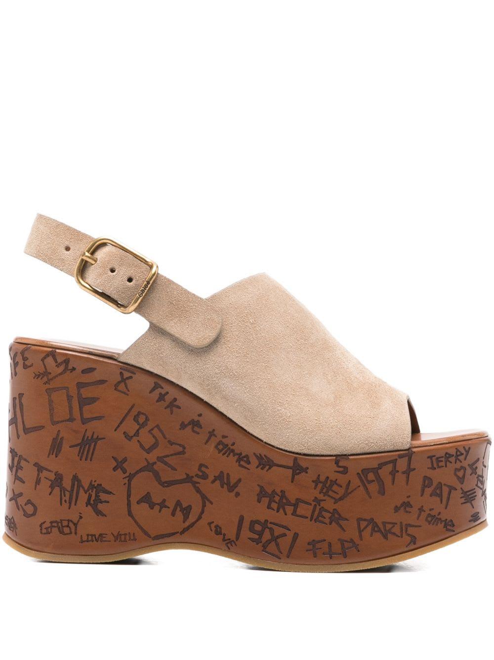 chloé maxime wedge sandals