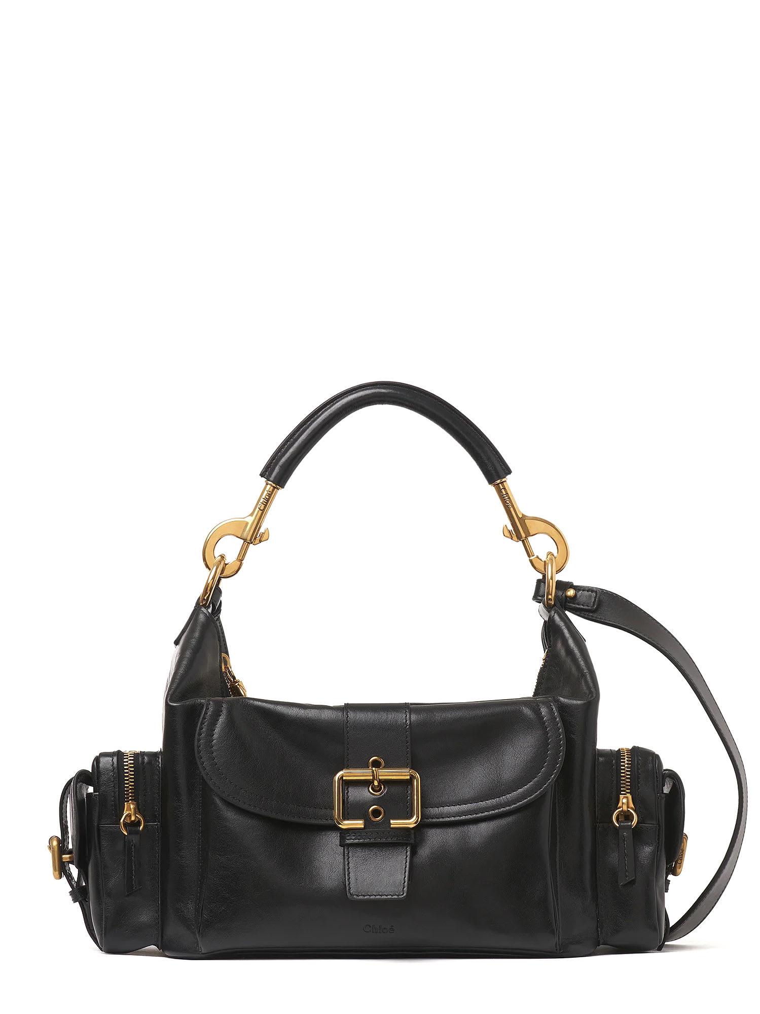 chloé medium double carry leather shoulder bag