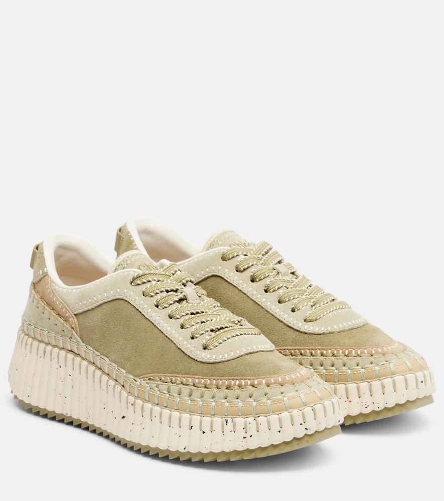chloé nama suede sneakers