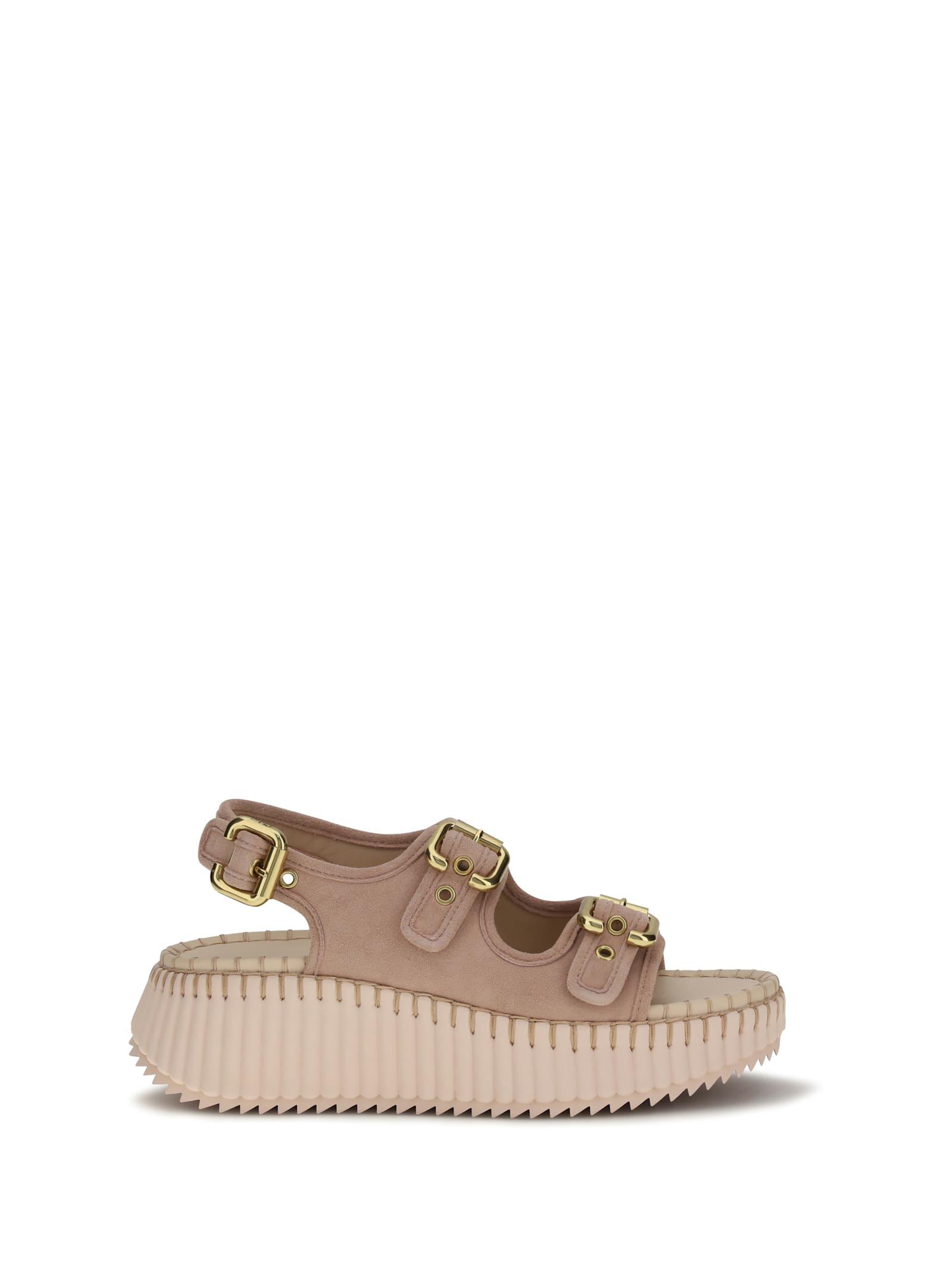 chloé nama wedge sandals