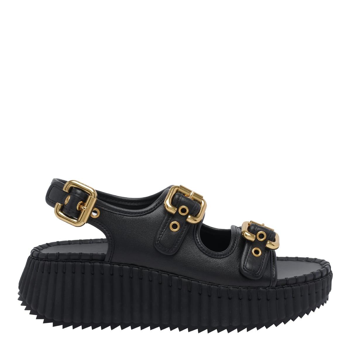 chloé nama wedge sandals