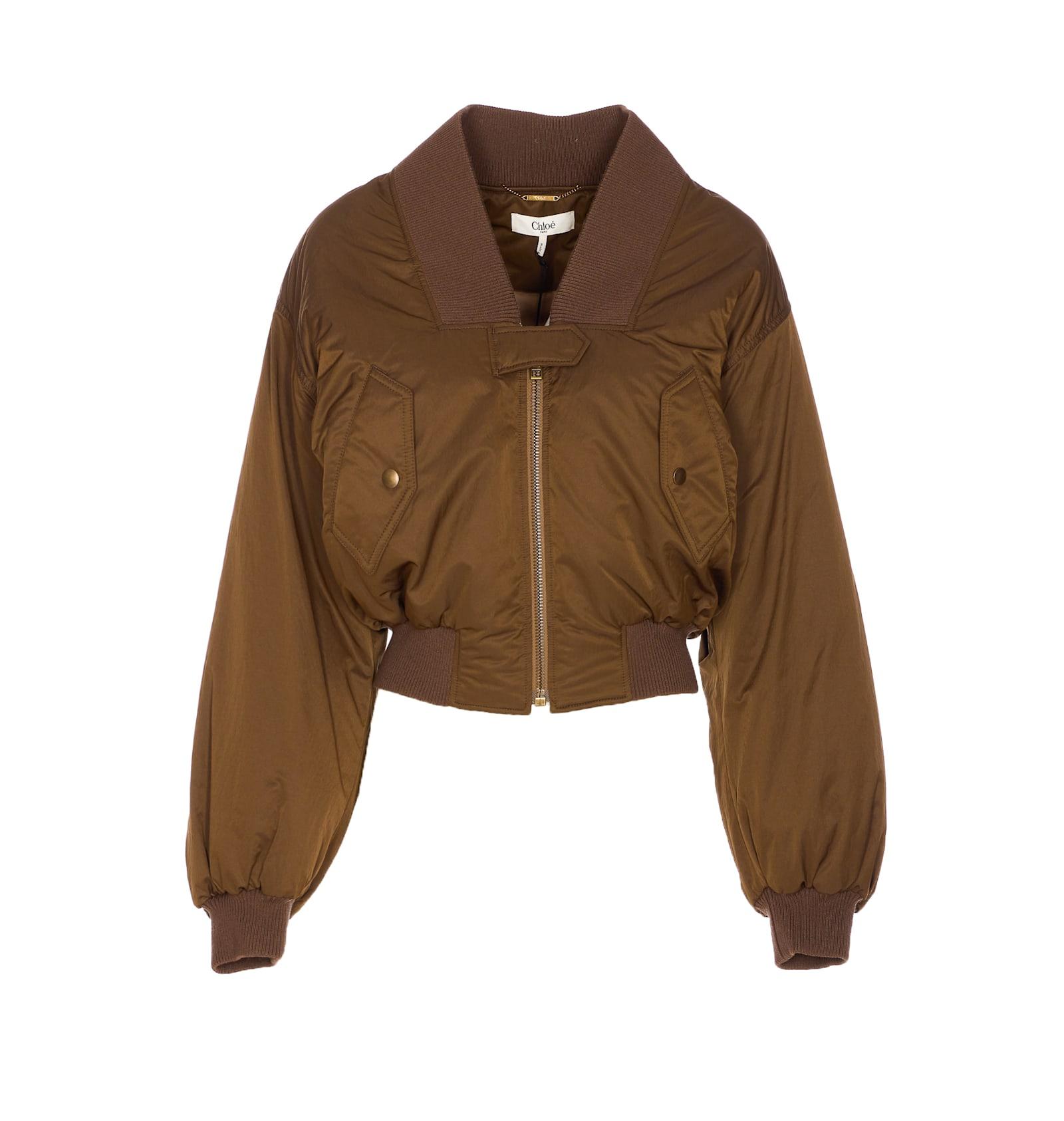 chloé nylon bomber jacket