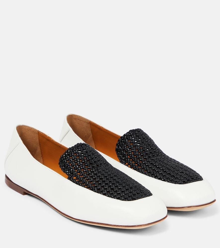 chloé olene leather loafers