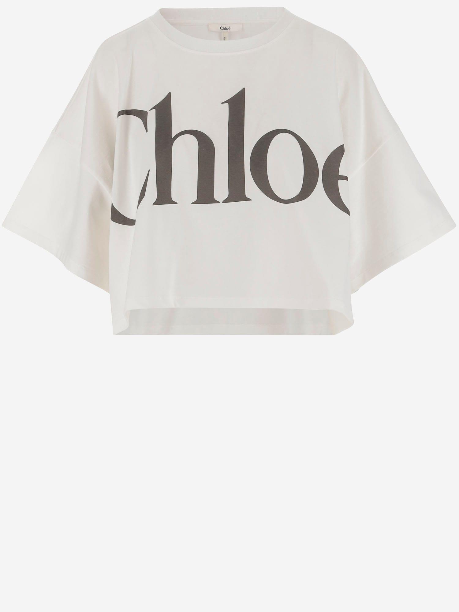chloé oversized crop t-shirt