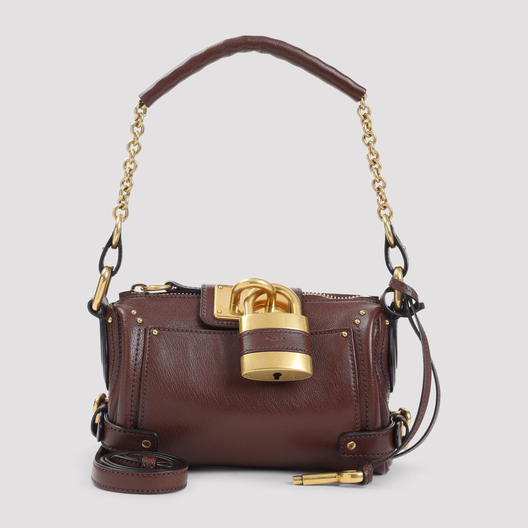 chloé paddington bag brown buffalo leather - women