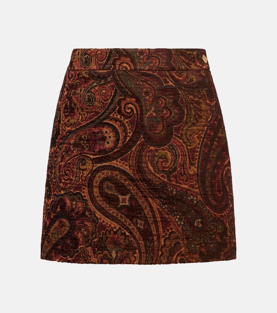 chloé paisley jacquard miniskirt