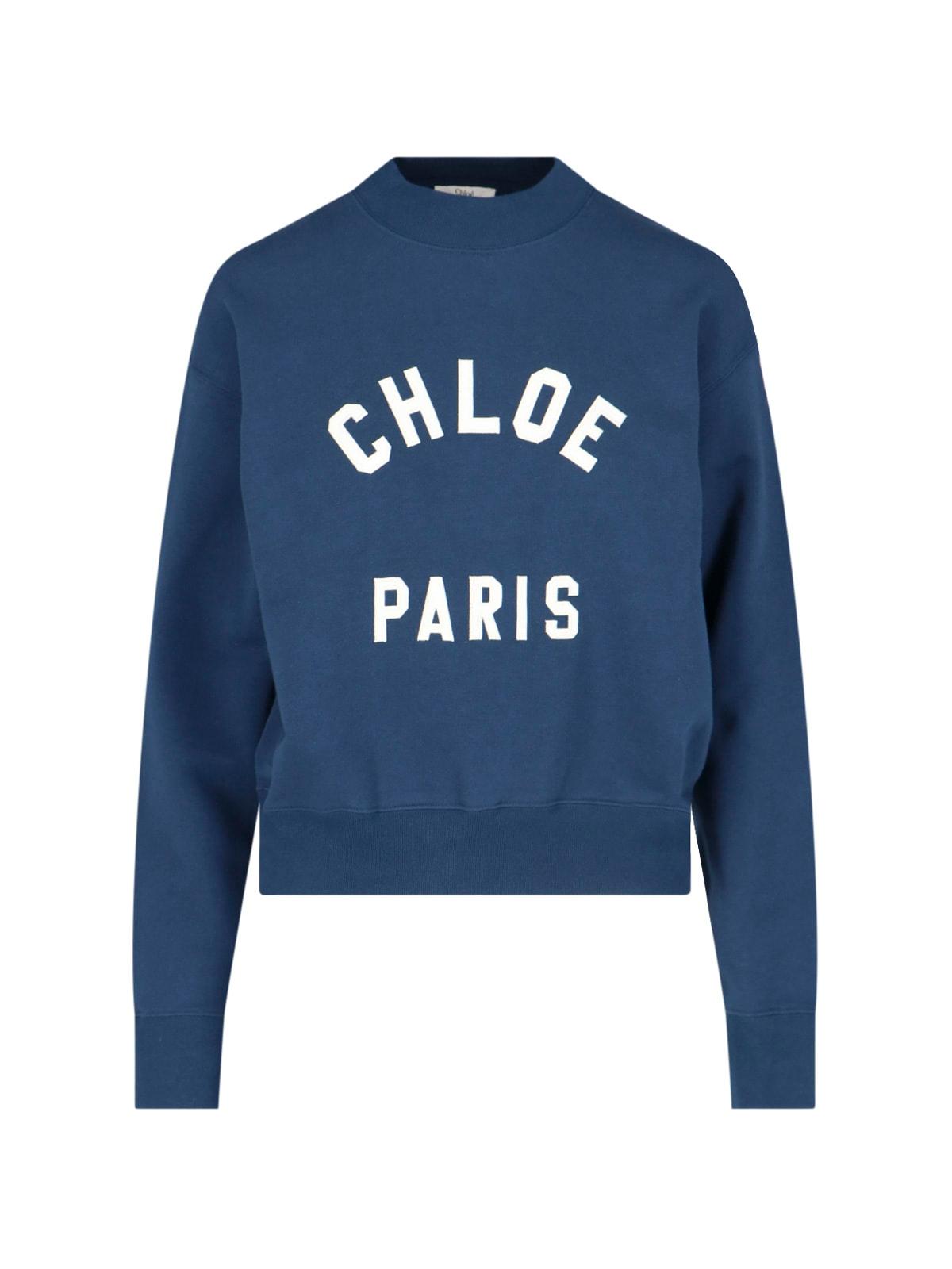 chloé paris crew neck sweatshirt