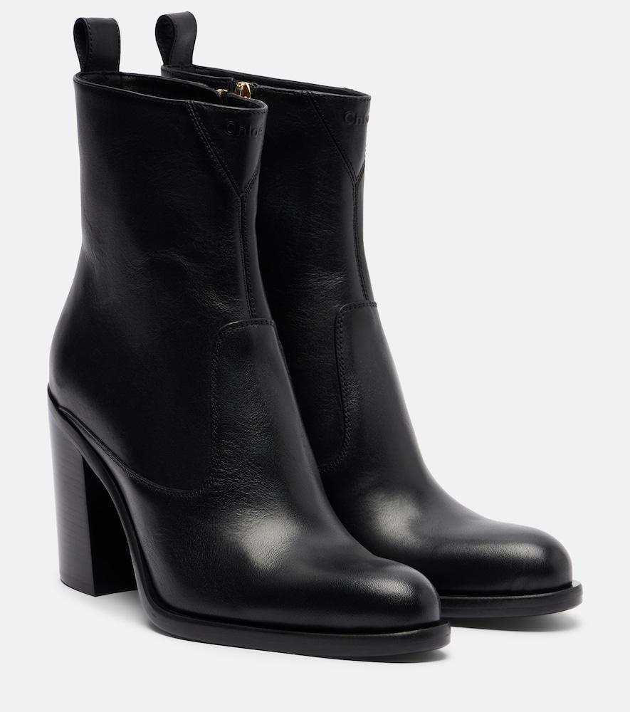 chloé phoenix leather ankle boots