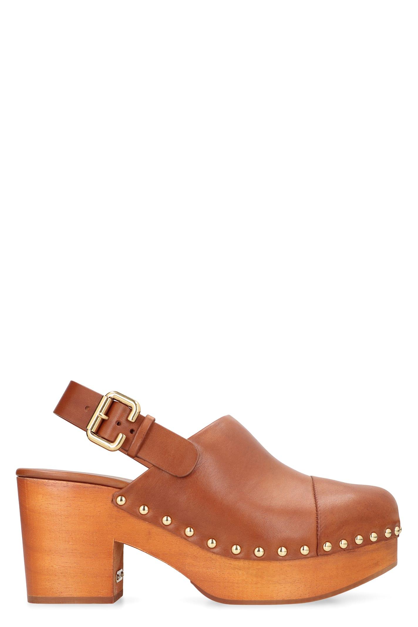 chloé platform clogs jeannette
