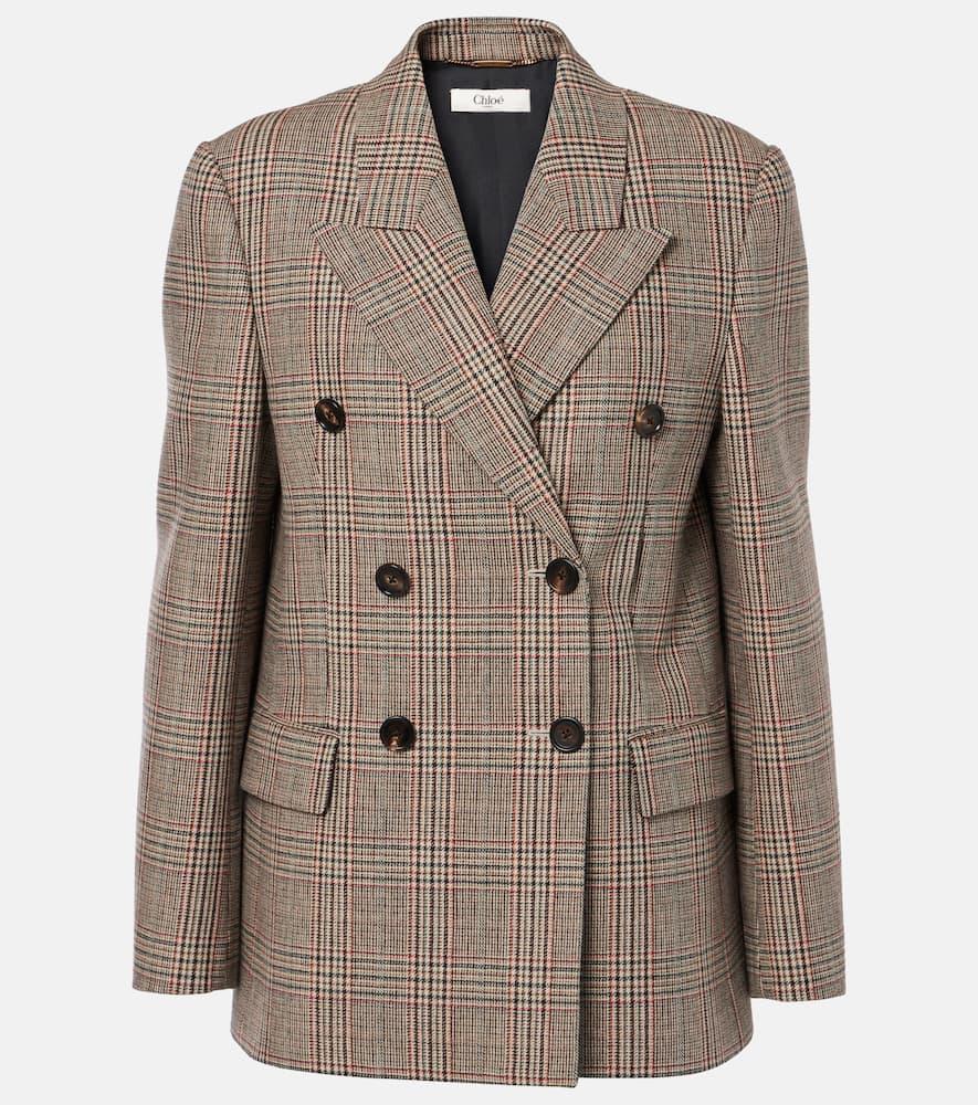 chloé prince of wales check wool