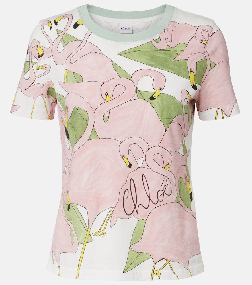 chloé printed cotton jersey t