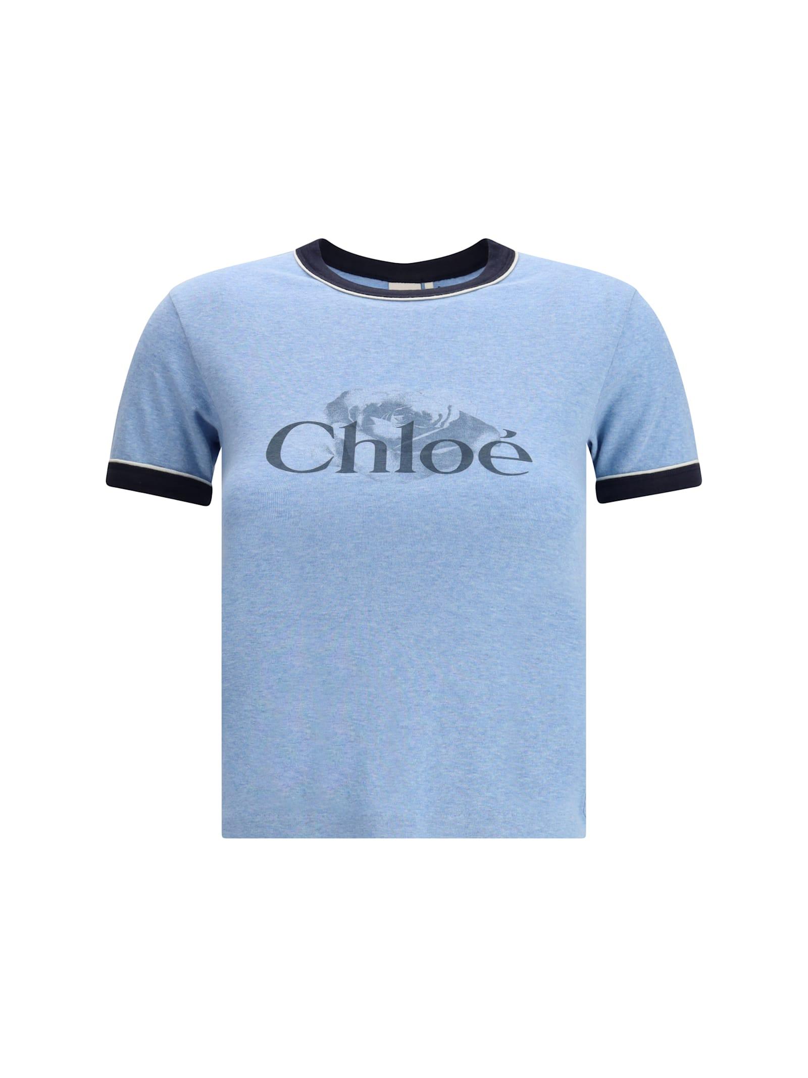 chloé printed logo t-shirt
