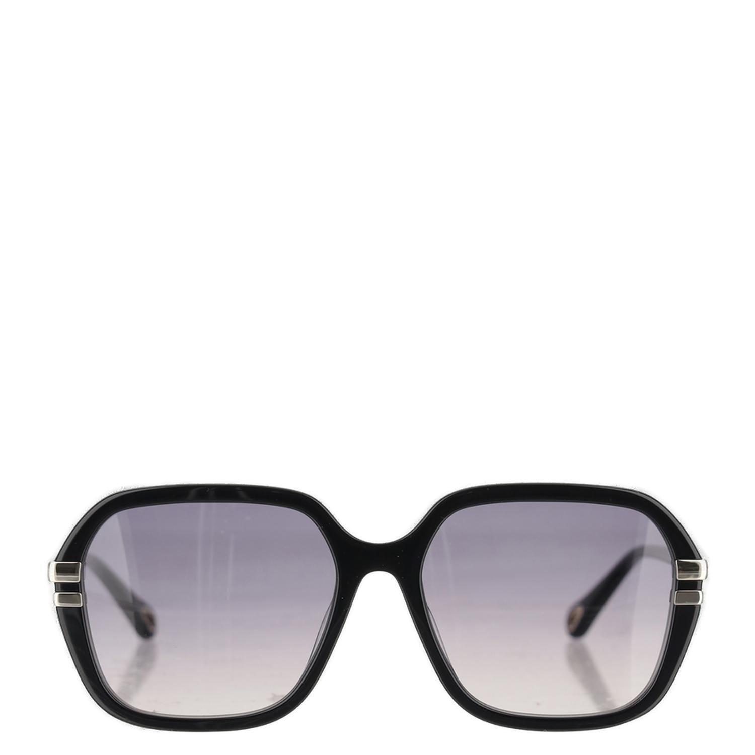 chloé rectangle frame sunglasses