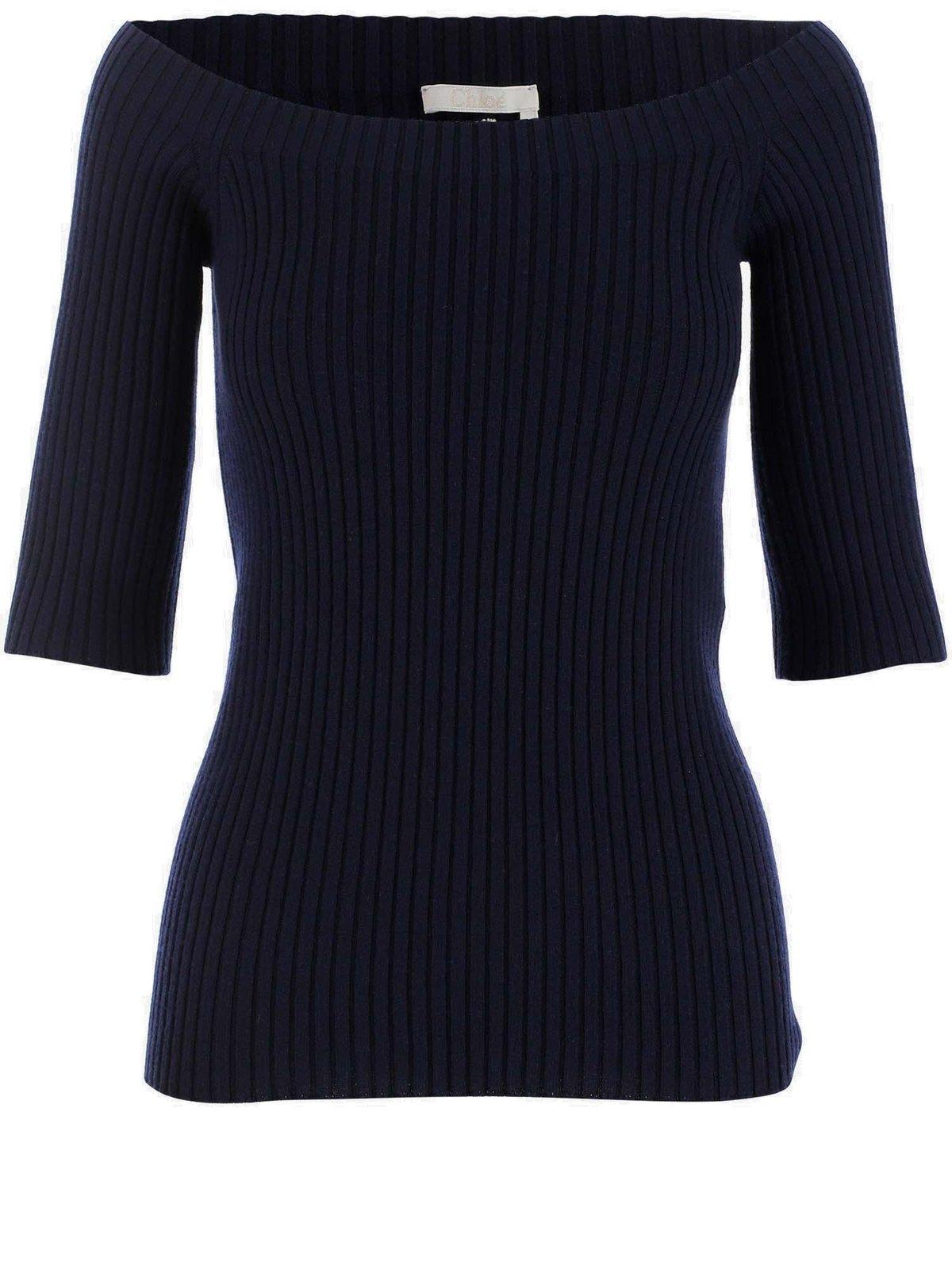 chloé ribbed knit top