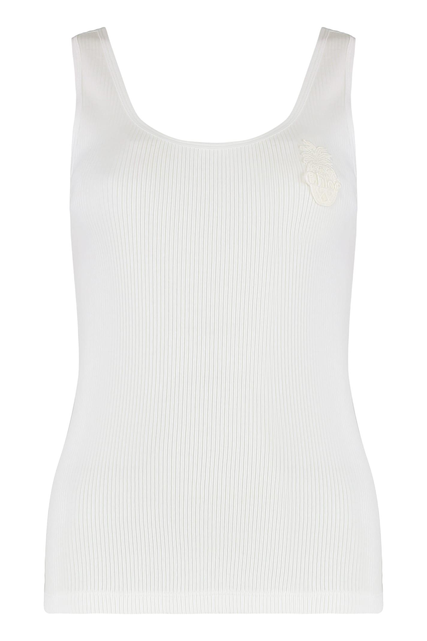 chloé ribbed tank top