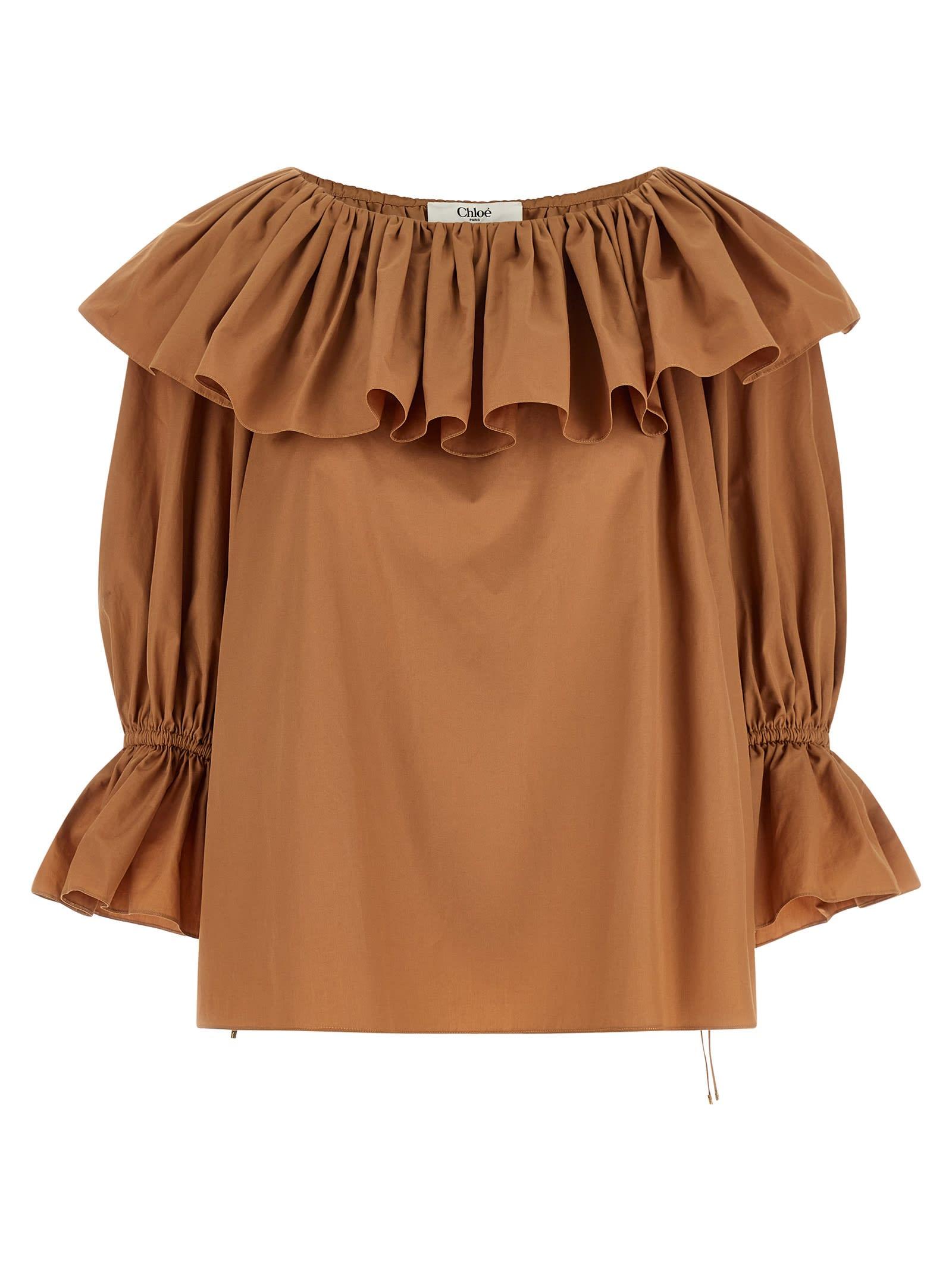 chloé ruffle blouse