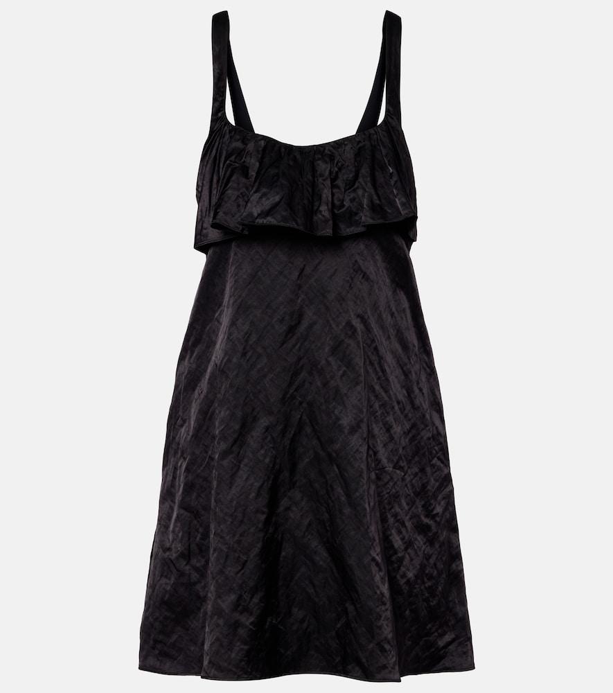 chloé ruffled satin minidress
