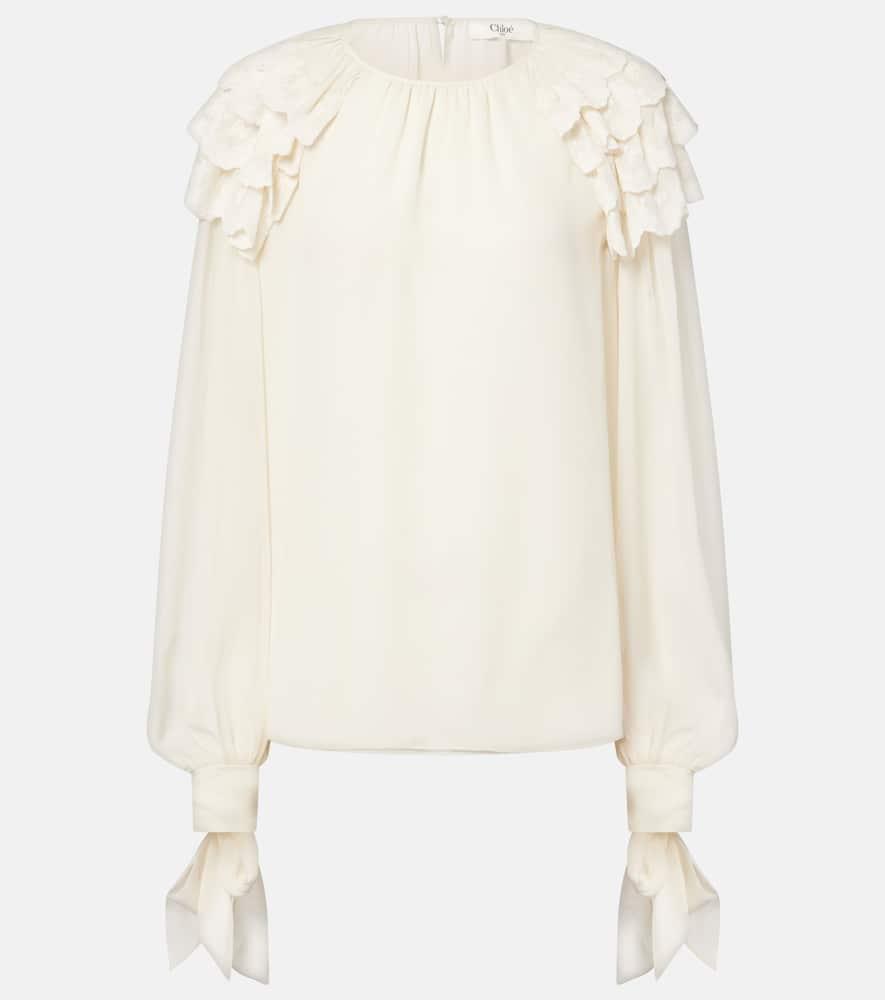 chloé ruffled silk blouse
