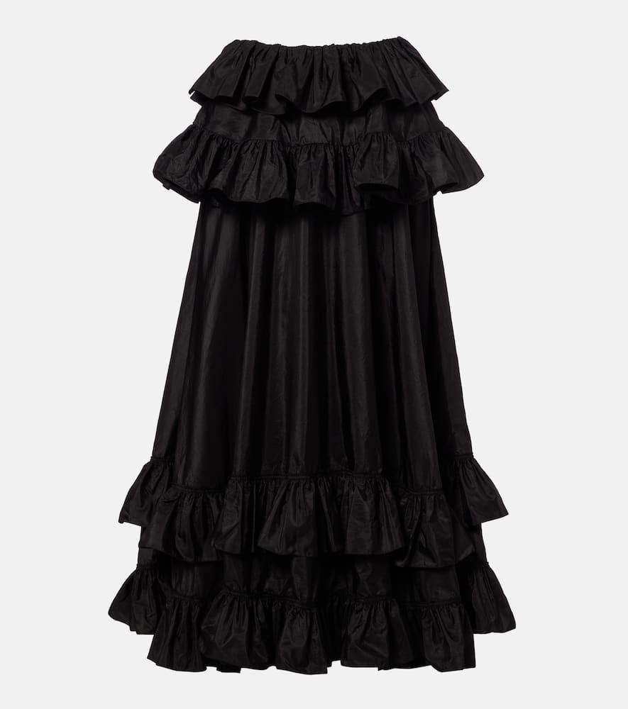 chloé ruffled silk maxi skirt