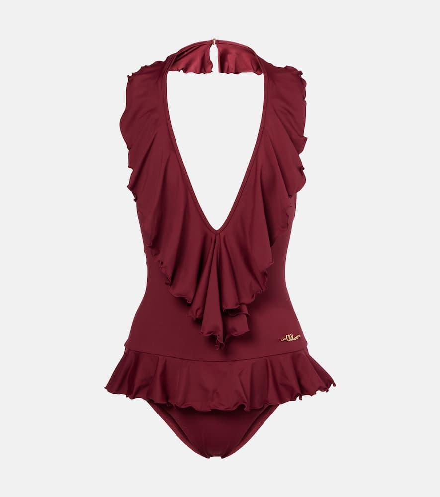 chloé ruffled swimsuit