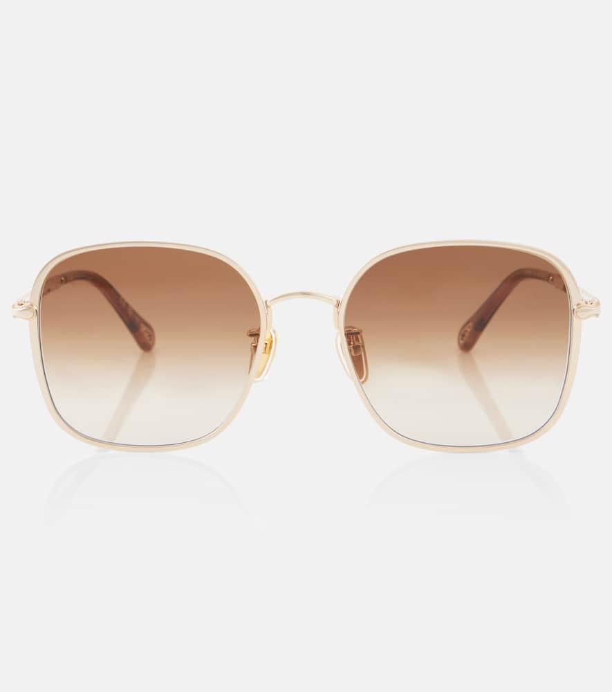chloé scalloped square sunglasses