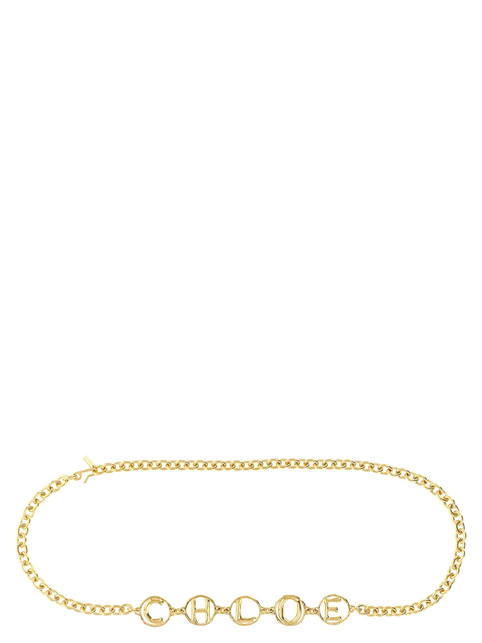 chloé script jewel belt