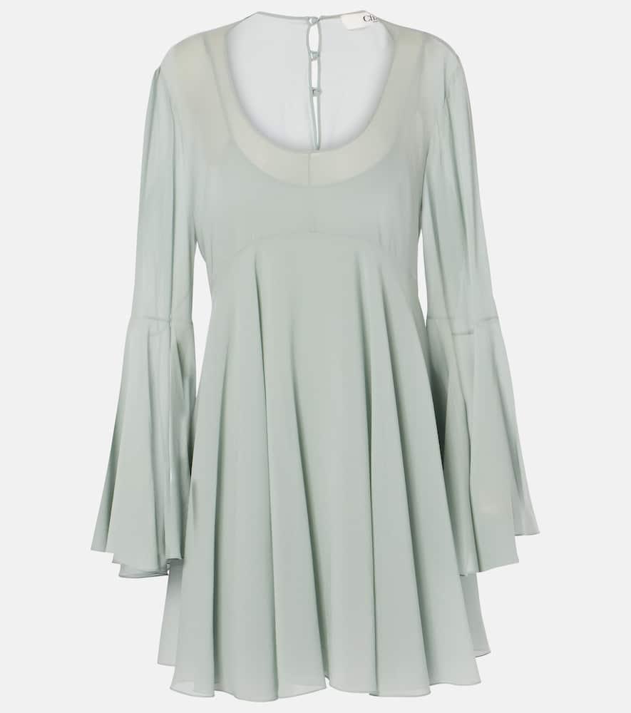 chloé silk chiffon minidress